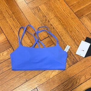 Nike Zenvy Vibrant Blue Strappy Sports Bra